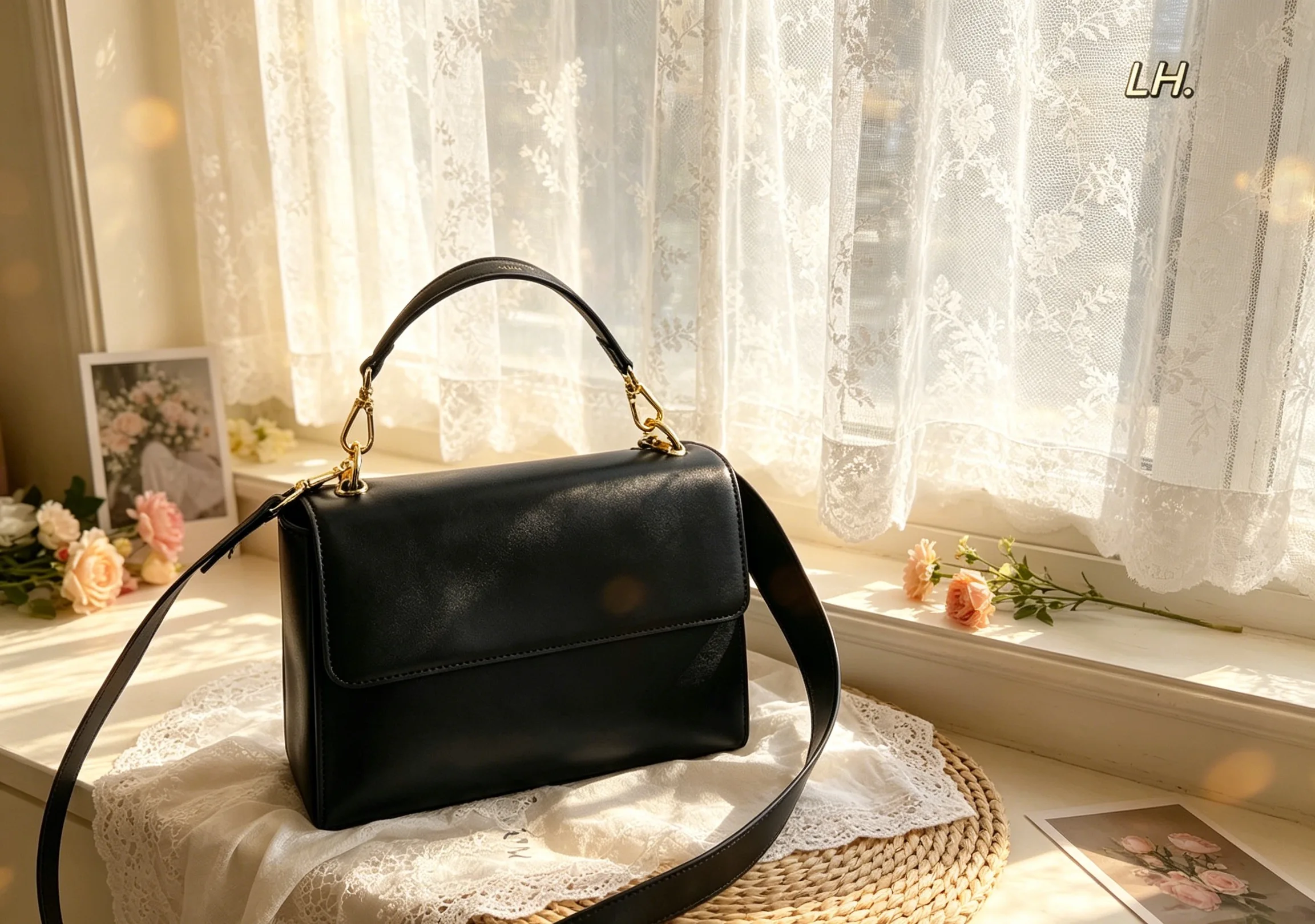 Lightweight PU Leather Cross Sling Shoulder Bag For Women   23-18CM