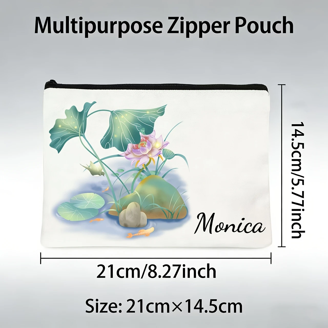 Customizable Lotus Clutch Bag, Perfectly Blends Eastern Ink Aesthetics with Practical Functionality. The Fresh And Elegant Lotus