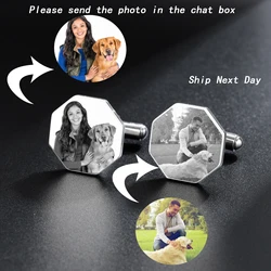 Custom Pet CuffLinks, Dog Cat Photo Cufflinks,Wedding Cuff links,Personalized Cuff Links,Photo Cufflinks Men's Cufflinks Jewelry