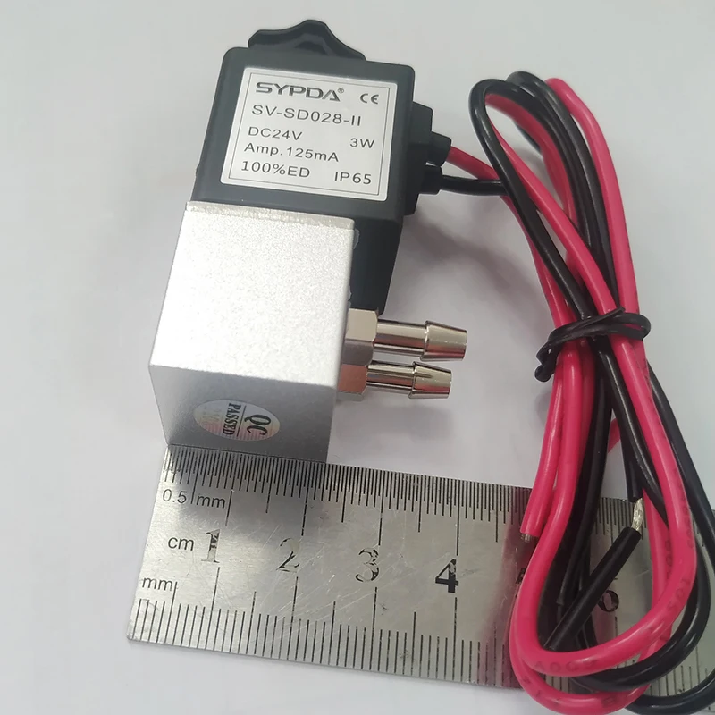 

SYPDA SV-SD028-II 2-ходовой электромагнитный клапан для чернильного картриджа Большой УФ-планшетный принтер Электромагнитный клапан 24 В 3 Вт