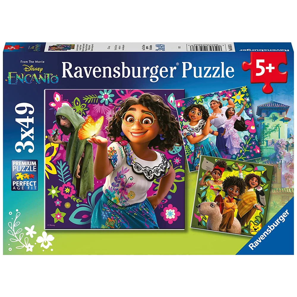 Ravensburger puzzle Disney Encanto: Magic is you 3x49 pieces, original, toys, kids, girls, gifts, collector, shop, new, games, family, puzzle