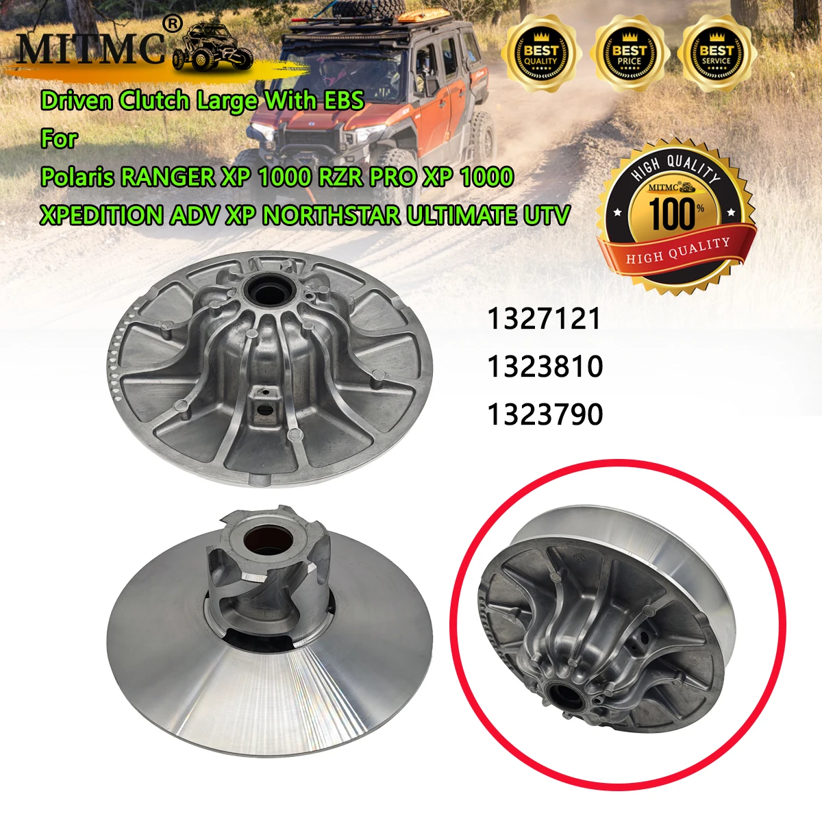 

Большая ведомая муфта с EBS для Polaris RANGER XP 1000 RZR PRO XP 1000 XPEDITION ADV XP NORTHSTAR ULTIMATE UTV 1327121 1323790