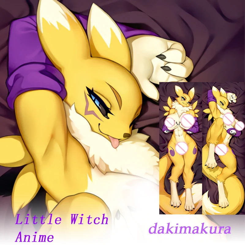 Dakimakura Anime Renamon（Digimon） Double-sided Print Life-size Body Pillow Cover