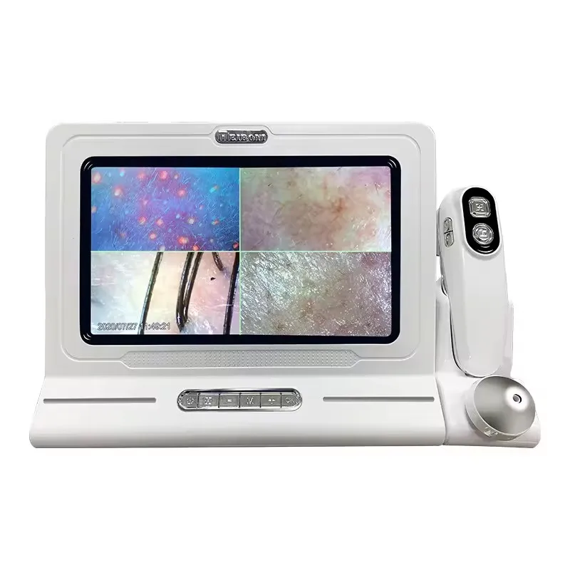 Skin Analyzer Professional Spectrum Scalp Detector Hair Follicles Oil Tester Facial Skin Hair Analysis Device 11 inch