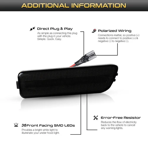 Imagen 2 del producto Luz de posición lateral Led ámbar para parachoques delantero, 2 uds., para Volkswagen MK4 Golf GTI R32 Rabbit Jetta 1999-2005, lámpara de señal intermitente