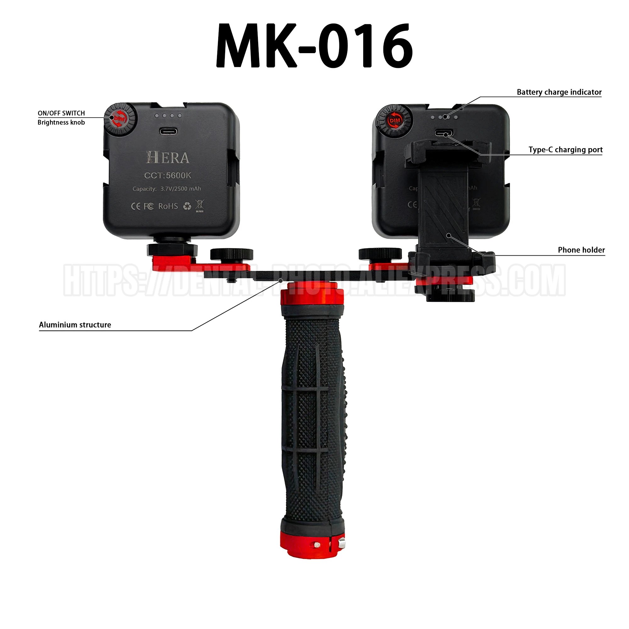 Mobile Photography LED Light Phone Photo Video Flashlight Lighting for Macro, Nail, Manicure Makeup Photography
