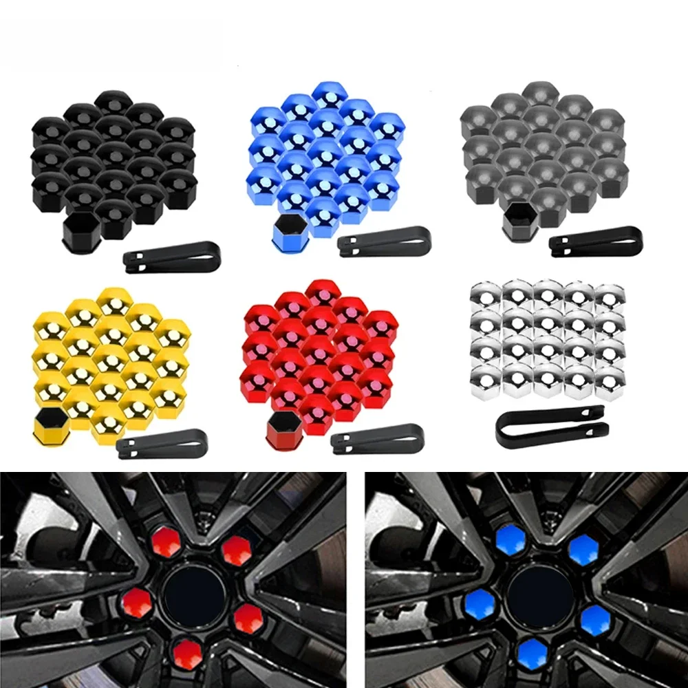 AUTCOAT 17mm Nakrętki na nakrętki kół samochodowych Osłony ochronne Nakrętki antykorozyjne Auto Hub Śruba nakrętki opony samochodowej Dekoracja zewnętrzna — zdjęcie 2