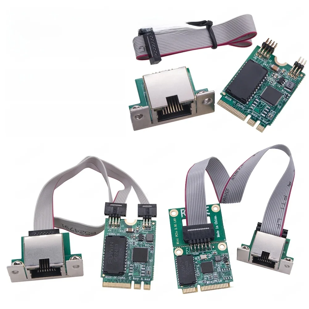 Adapter sieciowy M.2 Gigabit Lan 2.5G/1000/100Mbps M2 RJ45 Adapter sieciowy RTL8125BG Chip PCIE Bus Karta sieciowa Mini PCIE — zdjęcie 2