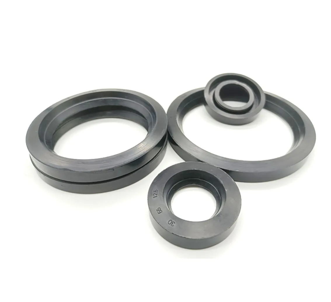 Black NBR ID 30mm 35mm 40mm-170mm U-shaped No Skeleton Oil Seal Rings Double Lip Seal Gasket For Shaft