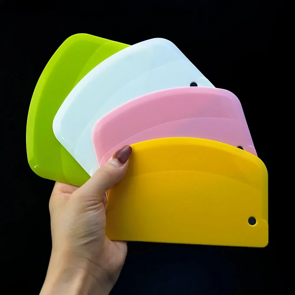 Grattoir à pâte en silicone, spatule à crème, couteau de coupe en plastique pour farine, pâtisseries et gâteaux, outil de cuisson, accessoires de cuisine