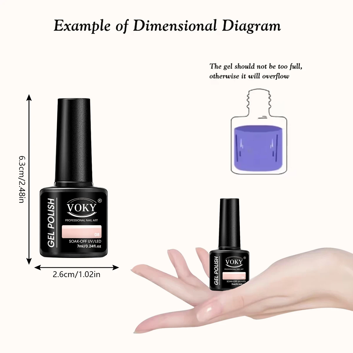 VOKY 6PCS/SET Colorful gel nail polish set for all seasons, durable, suitable for home use