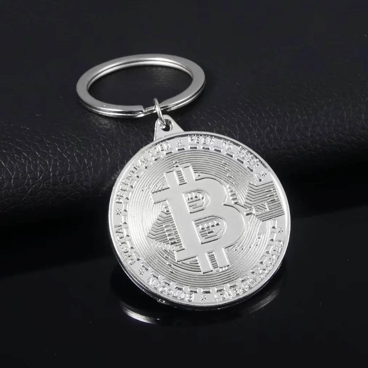 Newest Bitcoin Keychain Music Band Keyring Pendant Women and Men Jewelry Collection Gift image 2
