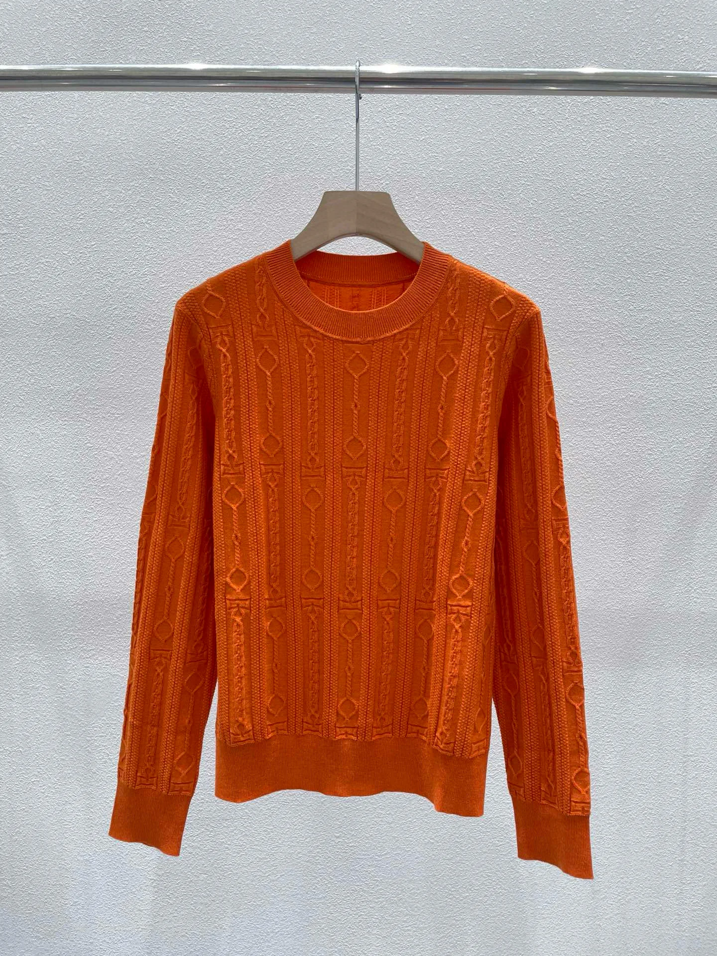 Casual 100% wool cable knit pattern pullover