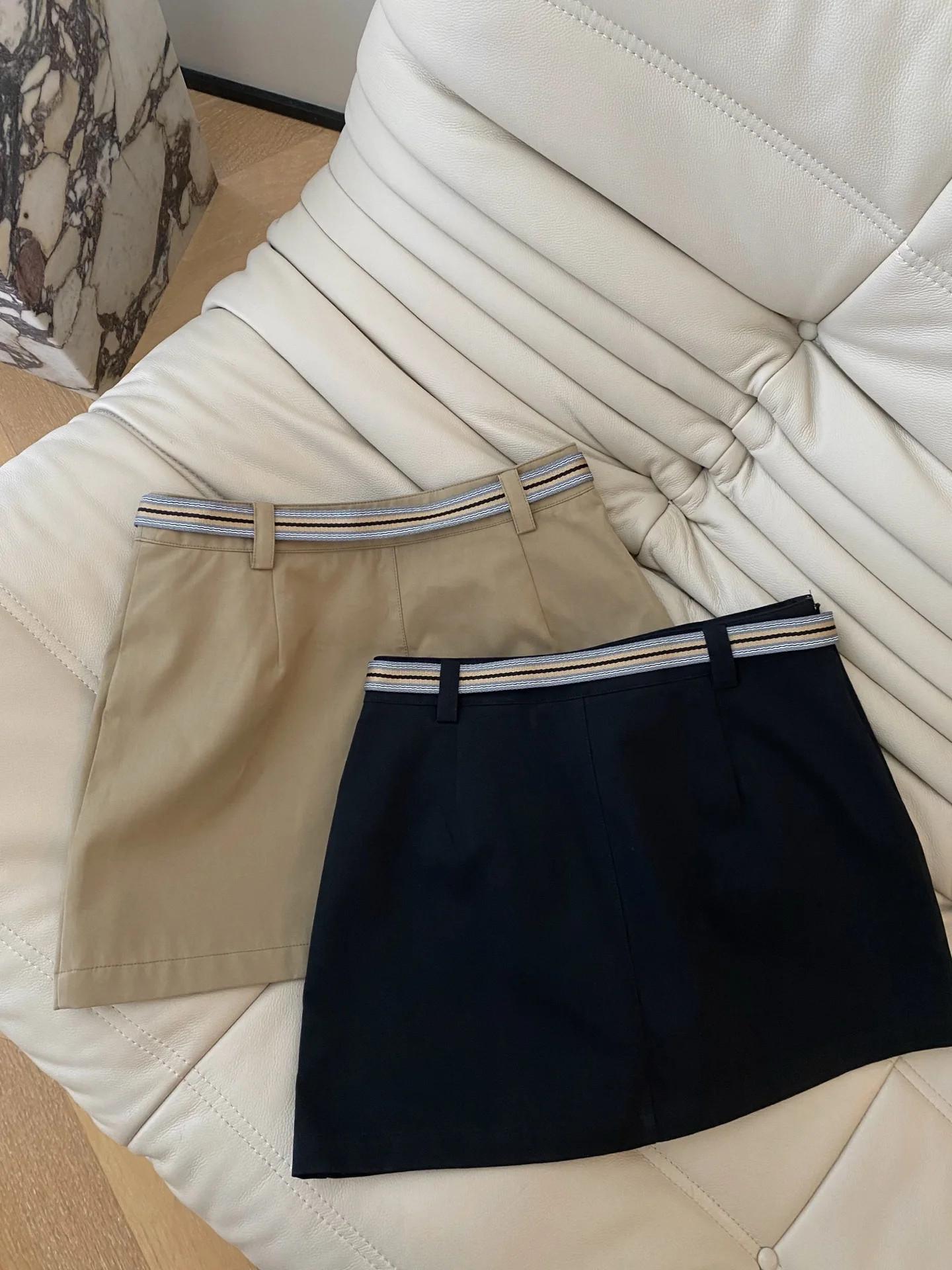 

Women New Skirt Summer Retro Simple Fashion Pocket Belt Cargo Wind Loose Women Skirt 2025
