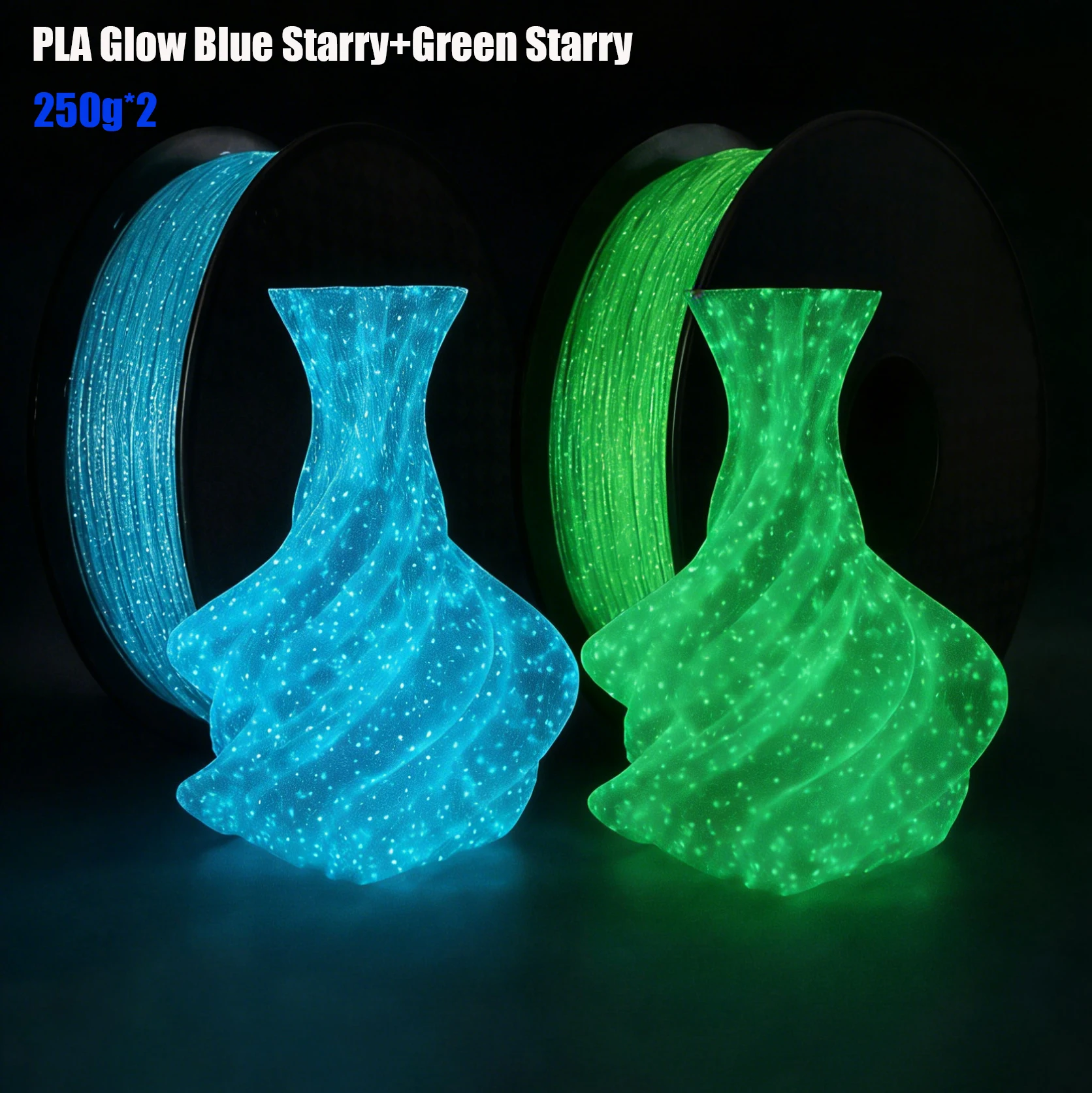 

Luminous Stars PLA 3D Printer Filament 1.75mm Starry Sky Glowing In The Dark Noctilucent,250g