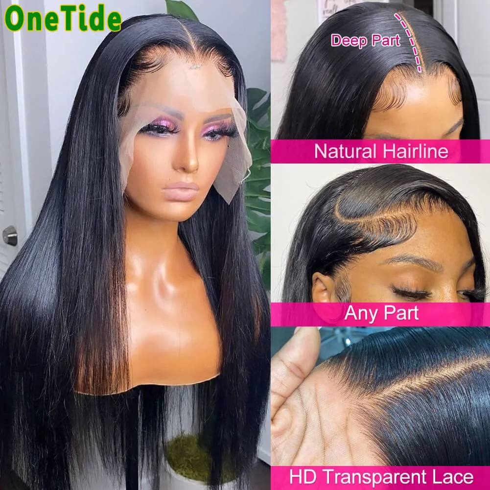 Glueless Straight Lace Wig 13x6 Lace Front Wigs Pre-Cut 4x4 Lace Human Hair Wigs Ready To Wear 13x4 Lace Frontal Wig