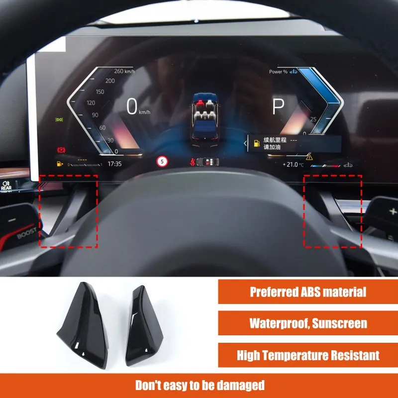 ABS Carbon Fiber Car Instrument Speed Meter Lower Panel Trim Kit For BMW 5 Series G60 G61 G68 2024-25 Decorate Cover Accessories