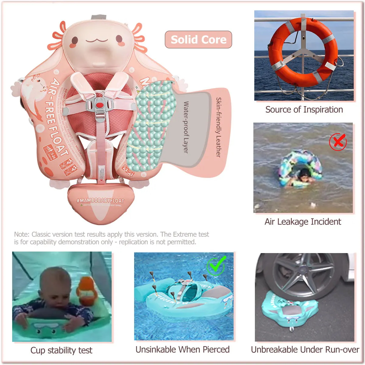 عوامة حمام السباحة للأطفال من Mambobaby Float Axie: مدرب سباحة آمن ومريح للرضع والأطفال الصغار، مظلة غير قابلة للنفخ للحماية من الأشعة فوق البنفسجية
