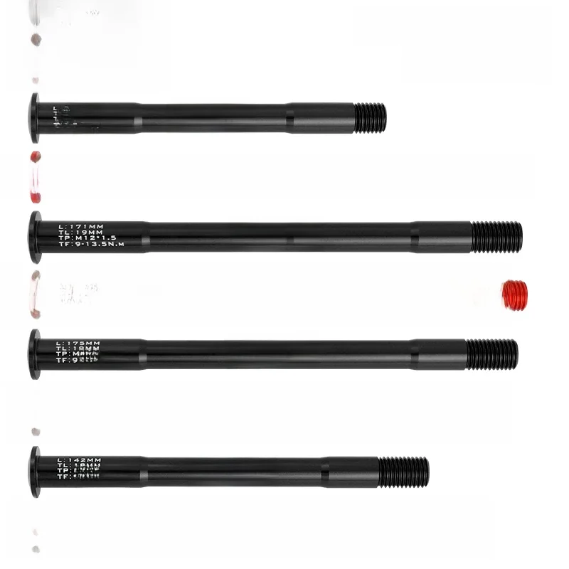 AliExpress MUQZI Bike Thru Axle M12 x P1.5 117-181L Hub Shaft 12x100 12x142 12x148 MTB Road Bicycle Front Rear Fork Thru Axle Skewers