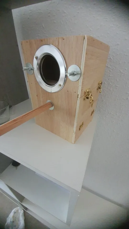 Parrot Breeding Box Bird House Parakeet Nesting Box Wooden Cage Accessories for Small Medium Birds Budgie Conures Garden Outdoor photo review