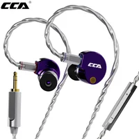 CCA Phoenix-auriculares HiFi con unidad dinámica, cascos con diafragma LCP, cancelación de ruido, Cable reemplazable de 2 pines, auriculares con cable para videojuegos