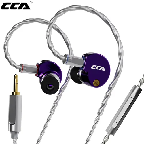 CCA Phoenix-auriculares HiFi con unidad dinámica, cascos con diafragma LCP, cancelación de ruido, Cable reemplazable de 2 pines, auriculares con cable para videojuegos