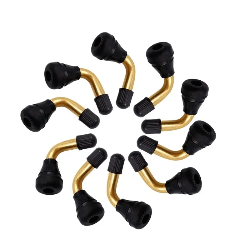 AliExpress NONE PVR50 PVRr60 PVR70 Motorcycle Tubeless Tire Valve Stem 90° Rubber Angle Nozzle for Electric Bike/Motorbike Wheel Rim Accessories