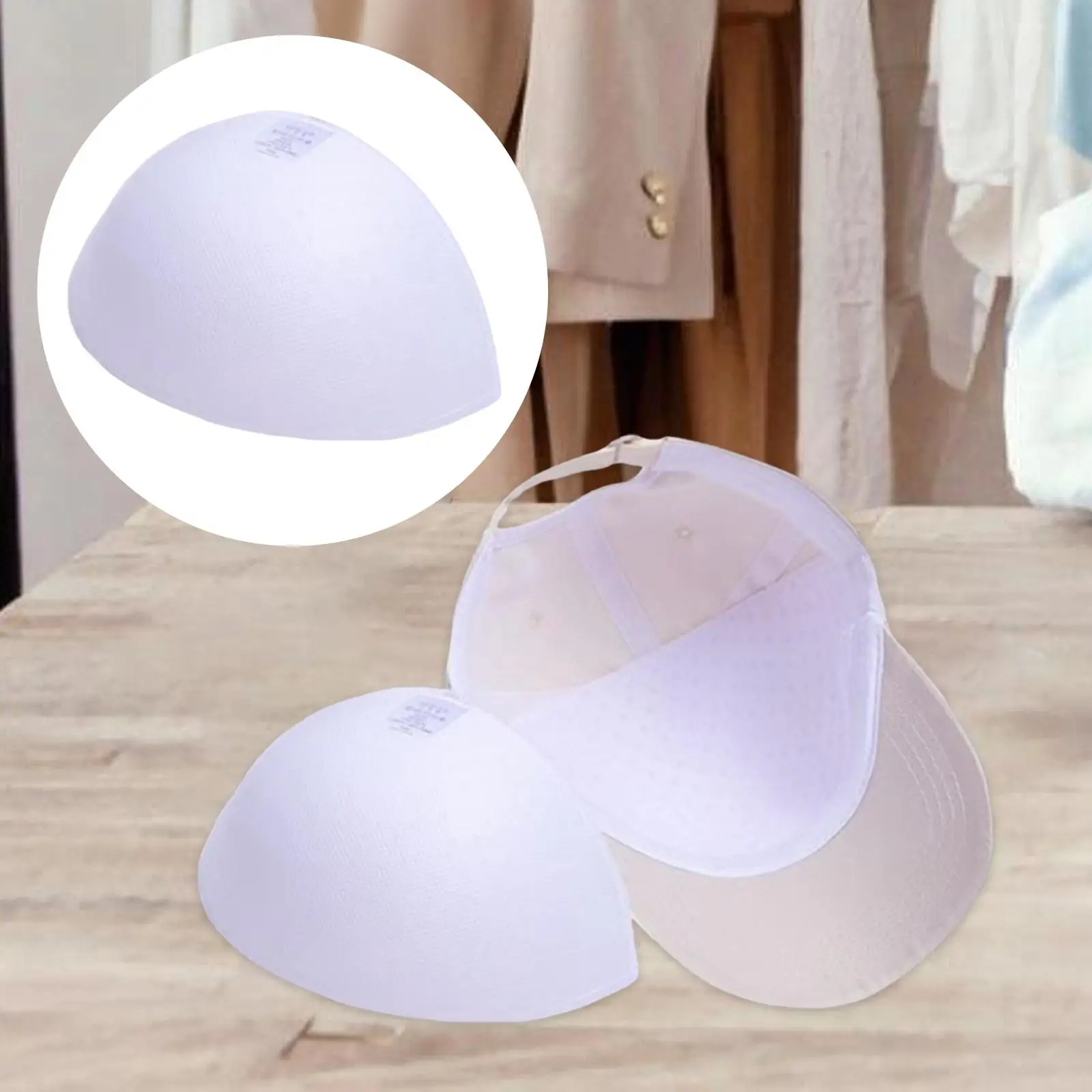 Baseball Caps Inner Support Cotton Fabric Reusable 25.5x14.5cm Flexible Washable Wrinkle Resistant Liner for Baseball Caps - Image 2