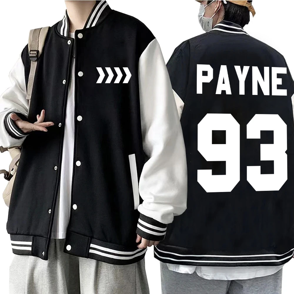 Liam Payne Tribute Hooded rap Payne 93 Jacket Hoodie Women Men Long Sleeve Baseball Uniform Clothes