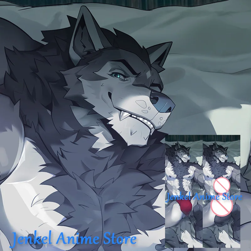 Dakimakura Ardex Wolf Anime Pillowcase Life Size Double Sided Print Body Pillow Cover