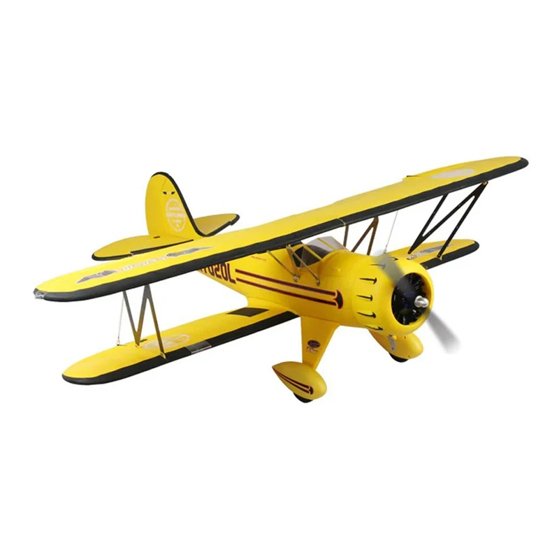 Dynam Waco YMF-5D V2 أصفر 4S RC ثنائي الطائرة 1.3 متر جناحيها طائرة نموذجية جاهزة للطيران للمبتدئين والخبراء
