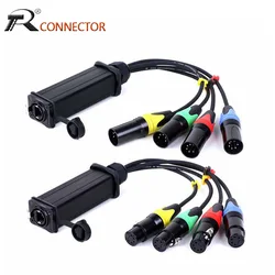 4 Channel 5Pin XLR Male+Female Multi Network Receiver to Ethercon Cable-XLR,DMX Channels Over STP RJ45 Cat5/Cat6 Ethernet Cord