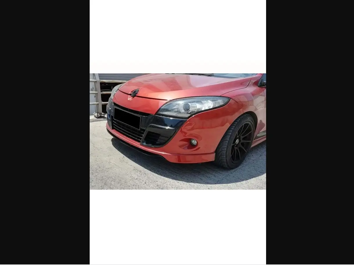 For Renault Megane 3 (2009-2013) Sport Front Bumper Insert  Lip (plastic) - Body Kit Diffuser Side Skirts Chrome Protector Hood