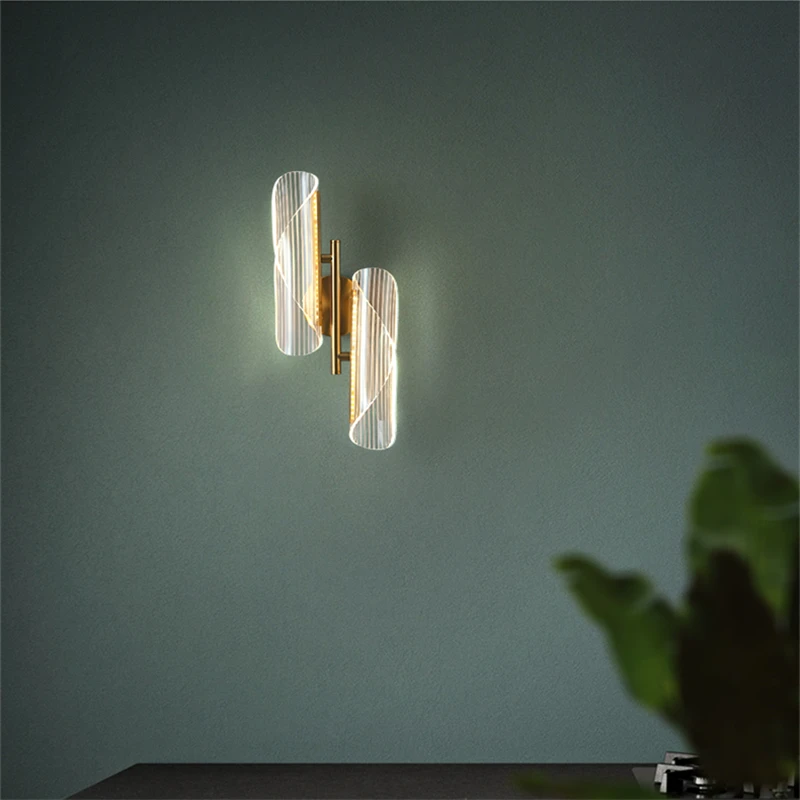 

Nordic Indoor Luxury Wall Lamp Modern Art Wall Decorative Light Creative LED Corridor Stairs Fixture Plafonier Minimalist Lustre