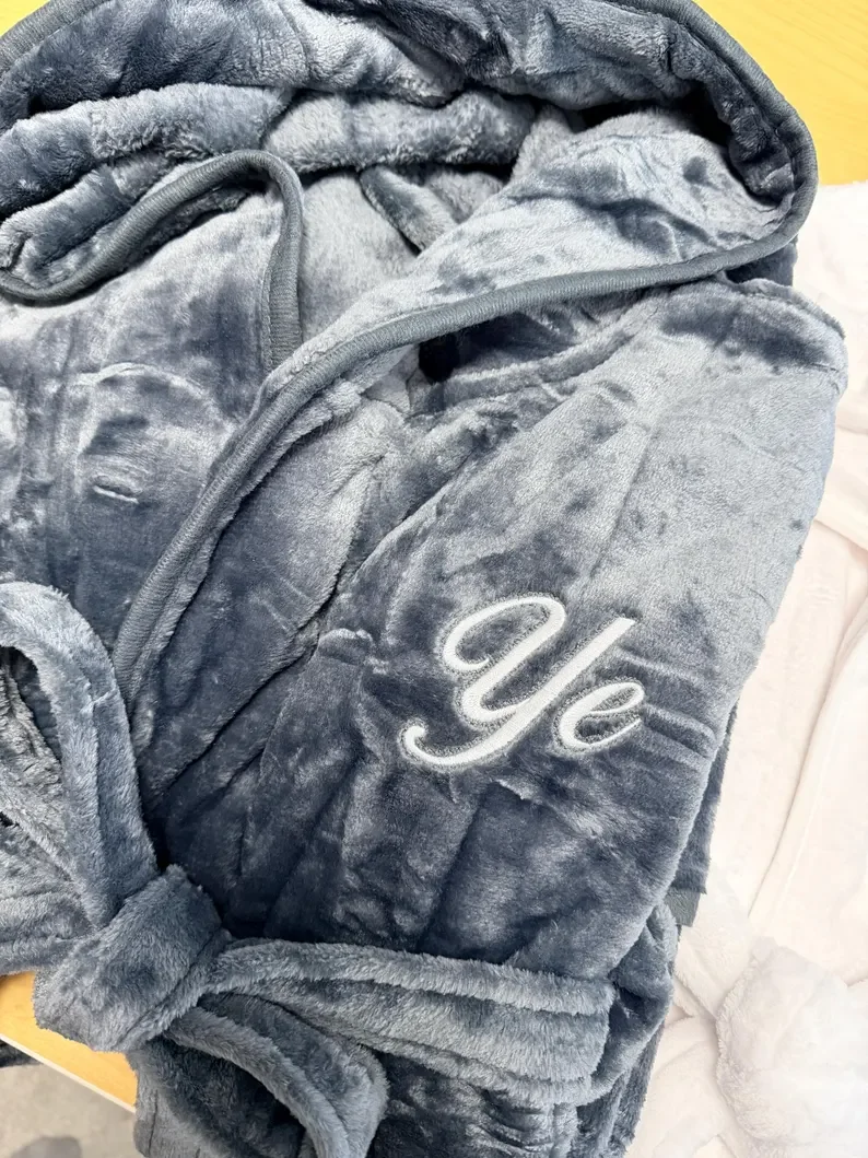 Embroidered Custom Luxury Robe, Super Soft Premium Quality Fleece Robe, Couples Valentine's Day Gift, Engagement/Wedding Gift
