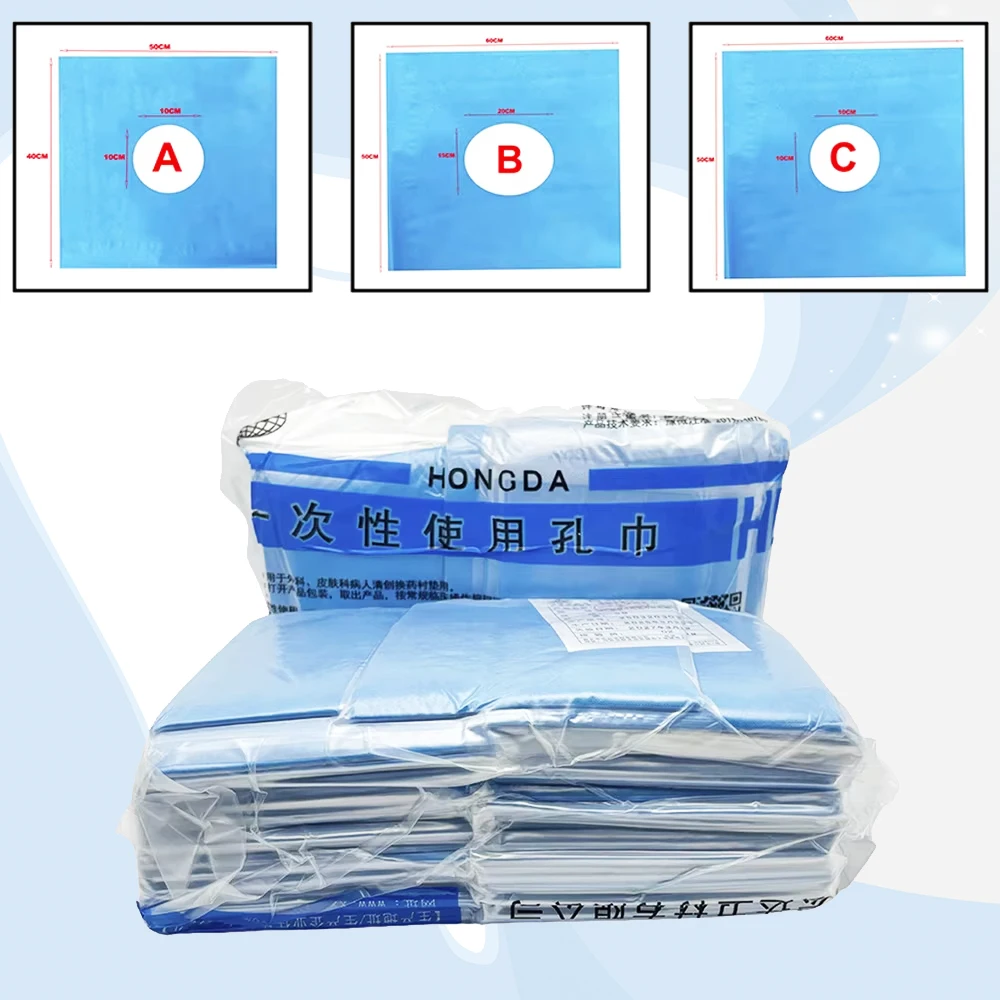 Individually Packaged Blue Disposable Nonwoven Surgical Hole Drape Sterile Cover for Dental Operating Rooms