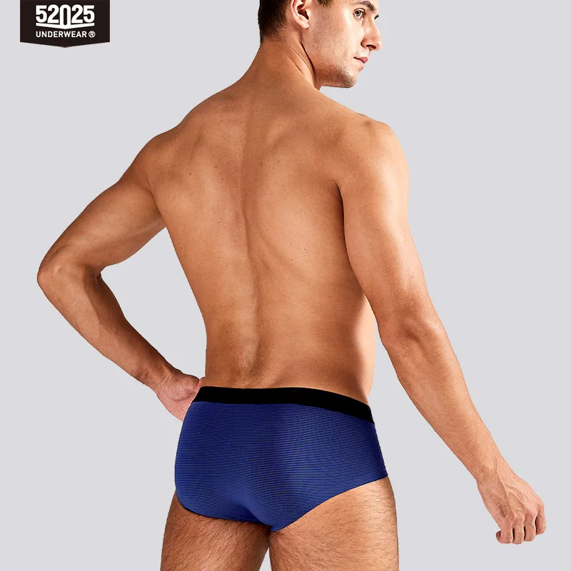 52025 Men\'s Sporty Briefs Men Underwear Striped Briefs Light Cooling Breathable Slips Sexy Underwear Durable Everyday Briefs