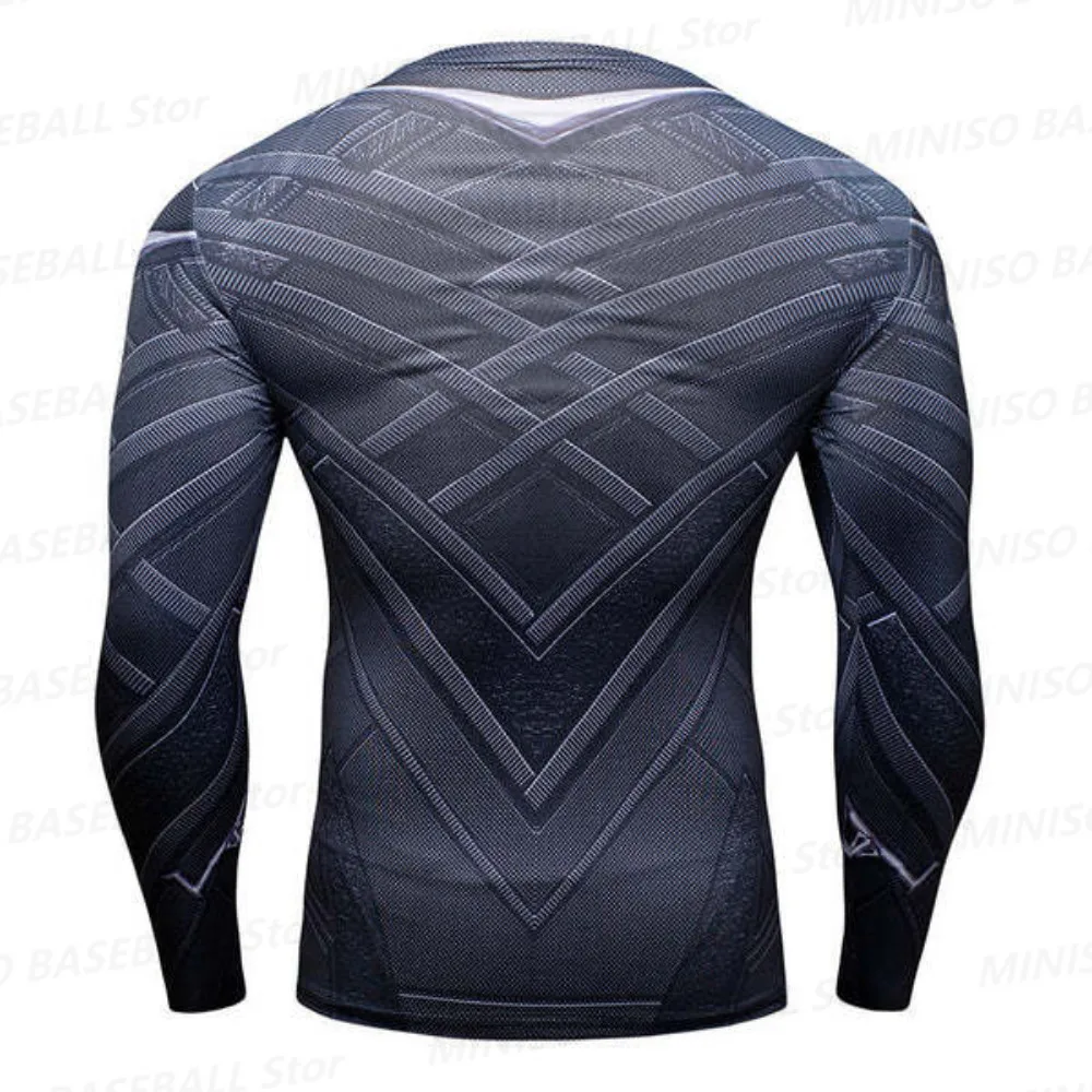 24 New Summer Marvel Boy Marvel Comics Black Panther Long Sleeve Top KING Challa 3D Printed KID/Adult Casual Street  Long Sleeve