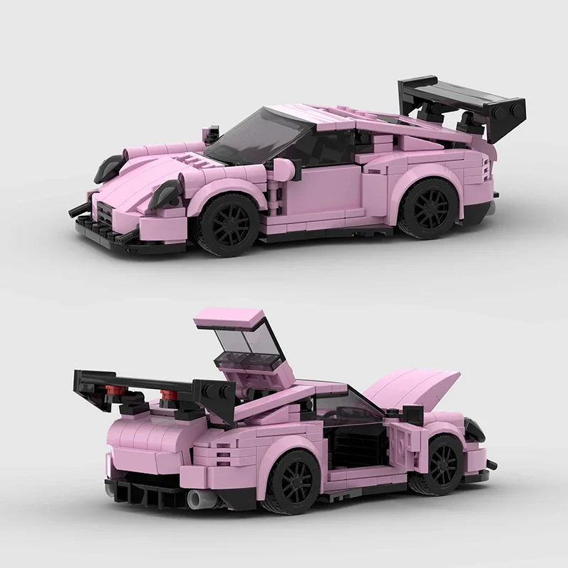 MOC – blocs de construction de sport de ville, voiture de course, briques, jouet pour enfants, cadeau pour garçons, Supercar Racers, Technique de véhicule