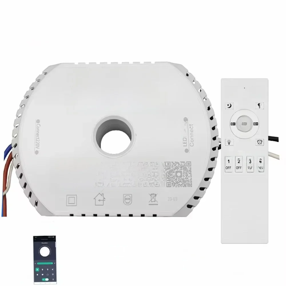 Pilote LED 22-30V GM-TM2.4GRF-Y Tmall ELves Gomieoo, alimentation intelligente, deux fils et 2 couleurs, adaptateur de lampe pour lustres