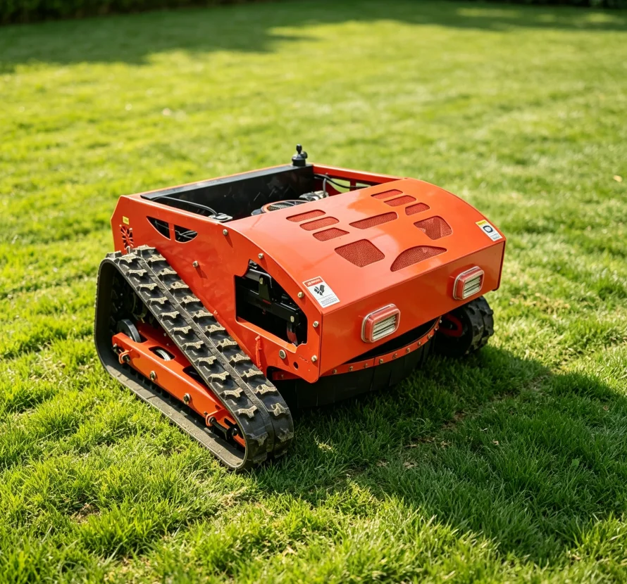Customized Remote Control Crawler Lawn Mower, Steep Slope Weed Cutter, Low Noise & Low Maintenance Garden Grass Cutting Machine
