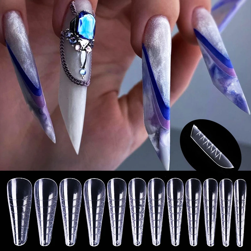 Extension False Nails Art Tips Acrylic Fake Finger UV Gel Polish Mold Sculpted Full Cover Press on Nails Manicures Supplies Tool