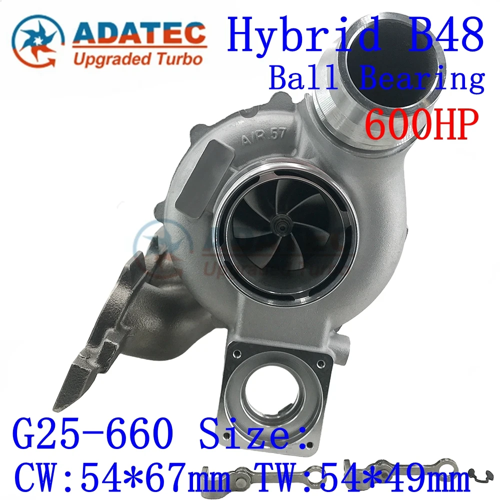Hybrid B48 G25-660 Size Ball Bearing Turbocharger 600HP 851676 894020 1165863190407 Upgrade Turbine for BMW 1er 2015/09-2019/1