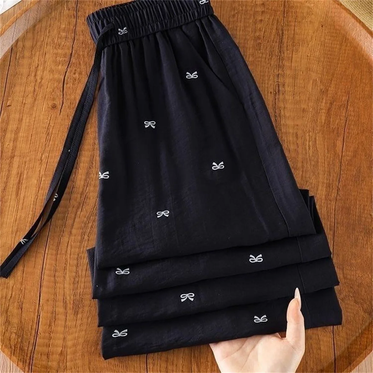 2026 2026 Autumn/Winter Women Soft Sleep Trousers Cute Mini Bow Full Print Lightweight Elastic Waist Comfort Home Wear Bottoms Women - Aliexpress Deal