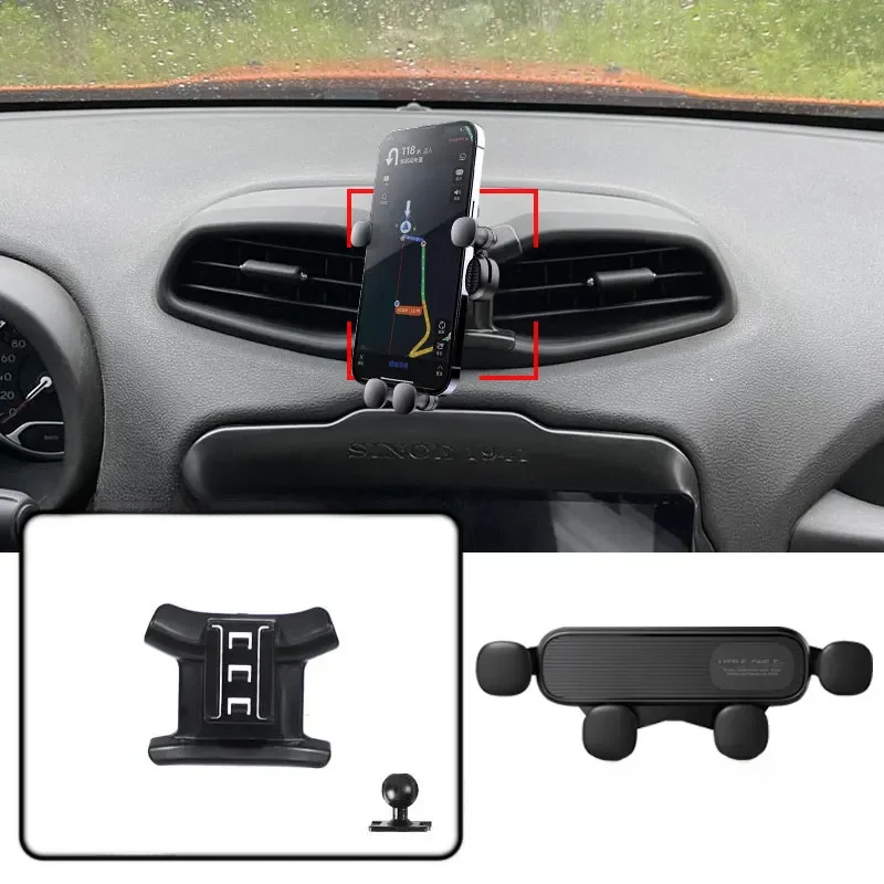 Dla JEEP Renegade 2016-2021 Samochodowy uchwyt na telefon komórkowy Air Vent Regulowany uchwyt do nawigacji GPS Grawitacyjna poziomo Akcesoria — zdjęcie 2