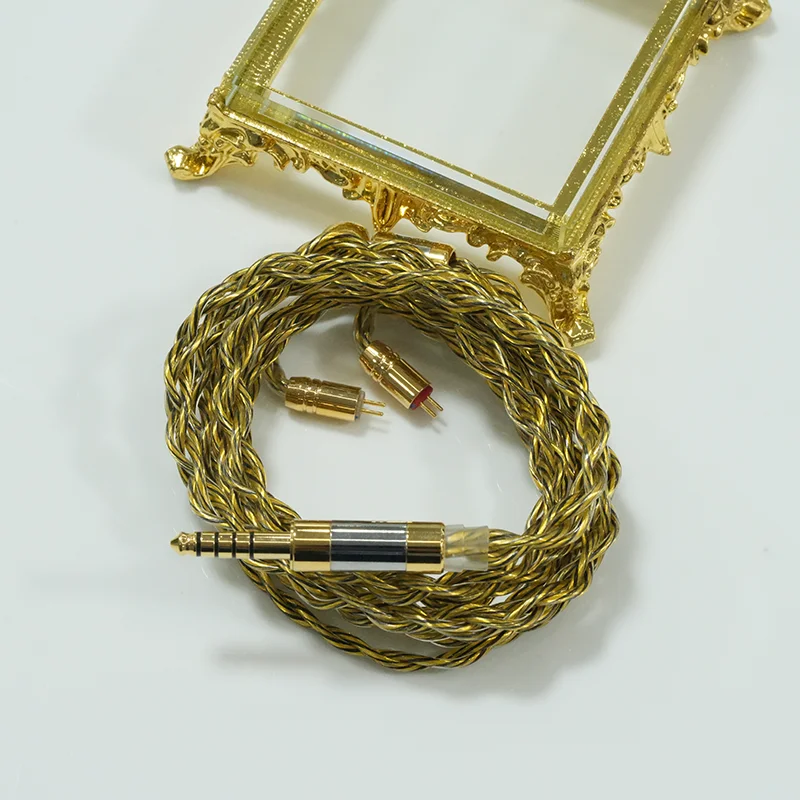 XINHS G05 Cabo banhado a prata de 4 núcleos Cabo de atualização de fone de ouvido