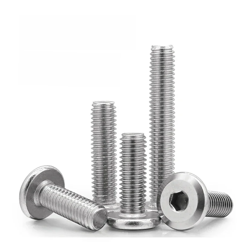 10 pièces/lot 304 acier inoxydable grand plat hexagone tête à six pans creux vis Allen M3 M4 M5 M6 M8 meubles vis connecteur boulon de Joint