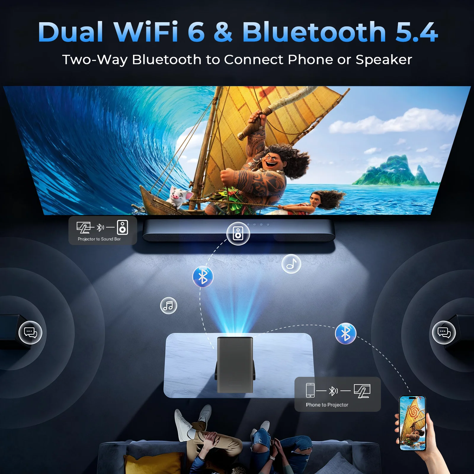 Home Cinema Hdmi - X7 Smart Projector 1080P Native 8K