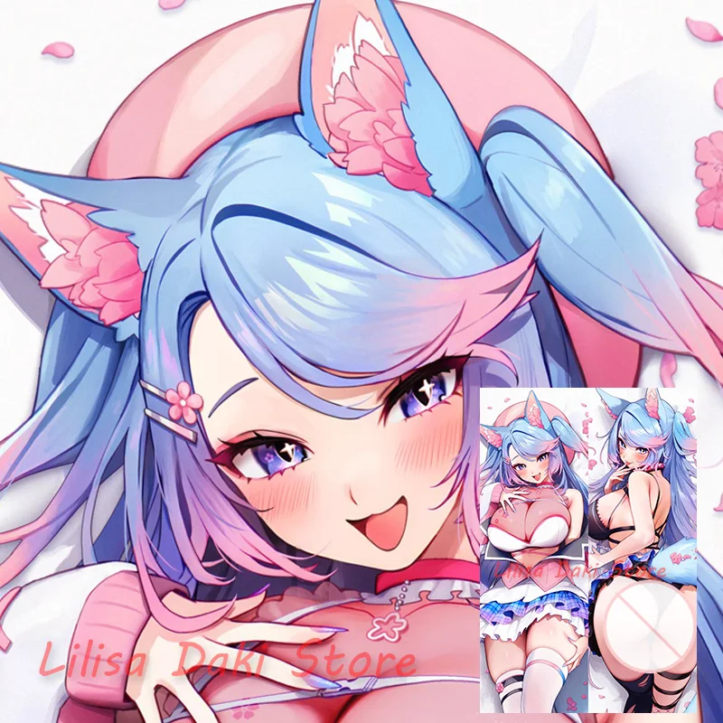 

Наволочка для подушки Dakimakura Silvervale VTuber с аниме, двусторонняя наволочка с принтом в натуральную величину, подарки