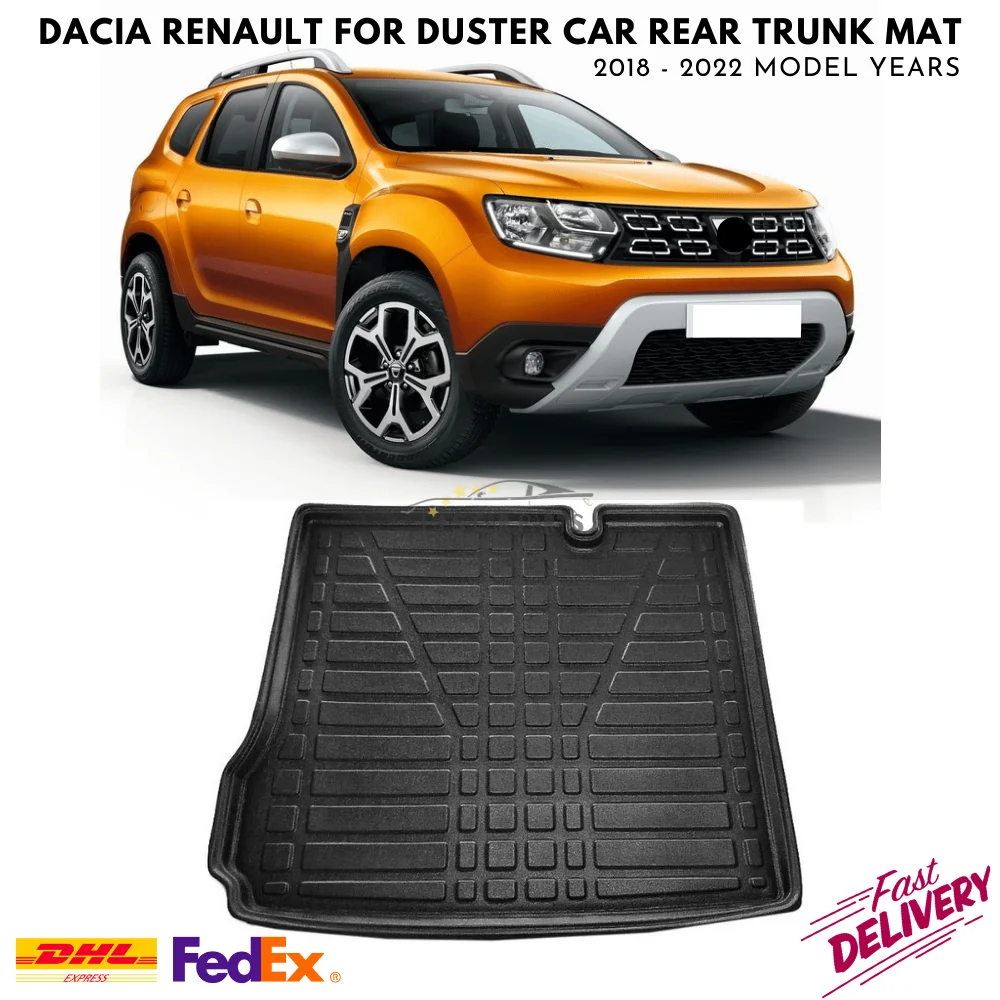 

Dacia Renault For Duster Car Rear Trunk Mat 2018-2022 Waterproof Protective Pads Cargo Liner Trunk Tray Floor Mat Accessories